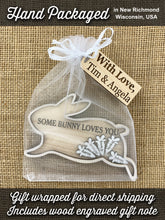 Some Bunny Loves You Easter Magnet or Stand Personalized Gift for Mom, Grandma, Grandpa with Children's Names on Pieces Customized Family Gifts