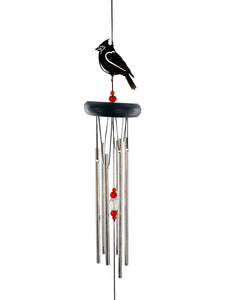 Memorial Cardinal Prisms 20 inch Wind Chime "Listen to the Wind" Sympathy Gift by Weathered Raindrop