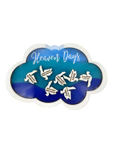 MAGNET Personalized Cloud Remembering Heaven Days Personalized Doves Loved Ones Names, Birth Date & Heaven Date - Add More Through the Years