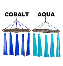 SALE: Memorial Gift in Aqua or Cobalt "Through the Storm" Acrylic Custom Wind Chime Sun Catcher Combo Sympathy Gift by Weathered Raindrop