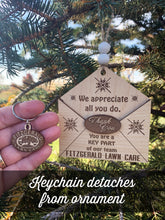 Employee Ornament & Keychain Gift Set | Envelope Gift Card Holder | Add Company Logo Corporate Thank You Holiday Gifts Custom Appreciation