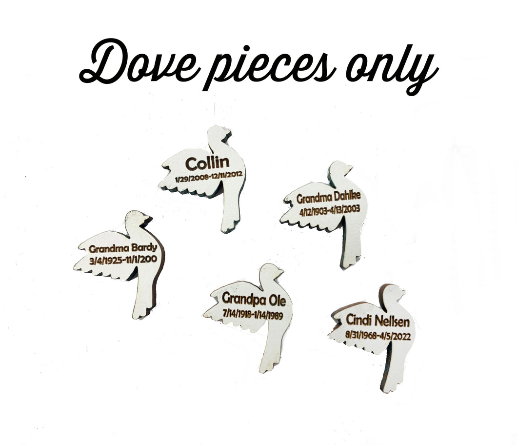 Additional Doves: Reorder More Dove Pieces for Heaven Days Cloud Magnet - Magnet Sold Separately - Add Throughout the Years