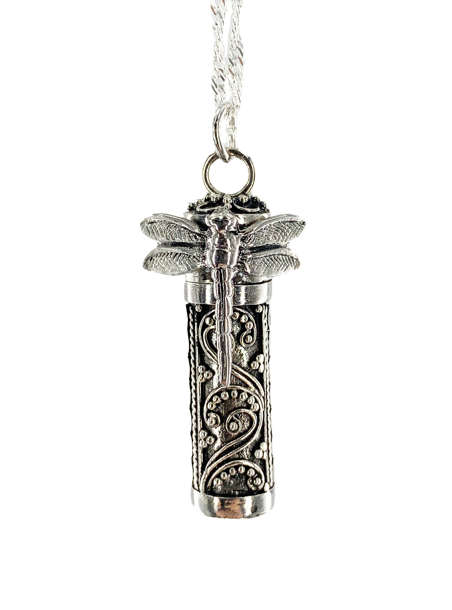 PD1220 Feather Ashes Pendant Pol Silver - LoveUrns®US