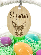 Easter Basket Custom Name Tags Wood Engraved - Personalize with Child's Name Choose from Boy or Girl Bunny Design Starting at $10