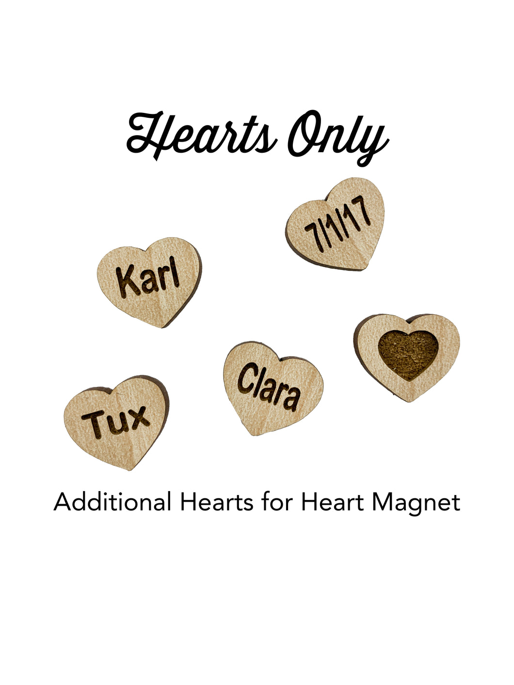 New Set of Hearts: Reorder More Heart Pieces for Heart Magnet - Heart Magnet Sold Separately - Add More Throughout the Years