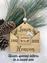 5 PACK Letters to Heaven Memorial Holiday Ornament | Envelope Holds Letters | Remembering Loved One Personalized Gift by Weathered Raindrop