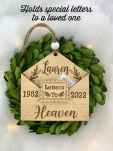 5 PACK Letters to Heaven Memorial Holiday Ornament | Envelope Holds Letters | Remembering Loved One Personalized Gift by Weathered Raindrop