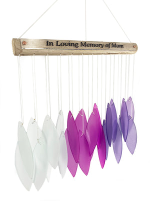 Memorial Stained Glass Wind Chime Sun Catcher Combo 