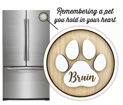 Pet Memorial Custom MAGNET in Memory of a Beloved Dog or Cat Modern Farmhouse Sympathy Gift by Weathered Raindrop