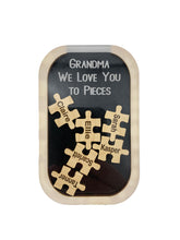 Puzzle Magnet Grandparent Gift "We Love You to Pieces" Personalized Grandchildren Keepsake by Weathered Raindrop