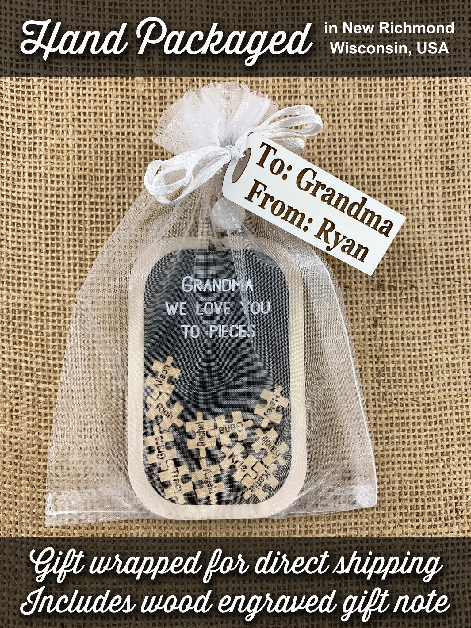 Grandchildren Gift Personalized Ornament 2022 Christmas Tree Gifts –  Weathered Raindrop