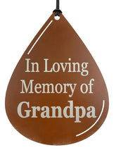 Memorial Teardrop Personalized Copper Wind Chime Sympathy Gift Box Set After Loss - Listen to the Wind