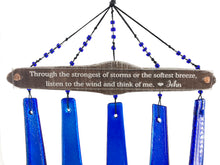 SALE Memorial Gift Through the Storm Blue Acrylic Custom Wind Chime Sun Catcher Sympathy Gift by Weathered Raindrop