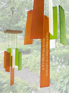 SALE: Memorial Craftsman Wind Chime Sun Catcher Sea Glass Custom Sympathy Gift by Weathered Raindrop