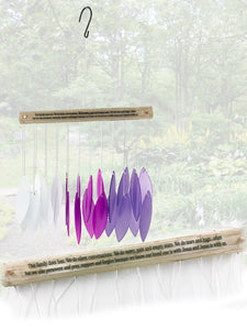 SALE: Stained Glass Memorial "This Family Does Loss" Acrylic Custom Purple Wind Chime Sun Catcher Combo Sympathy Gift by Weathered Raindrop