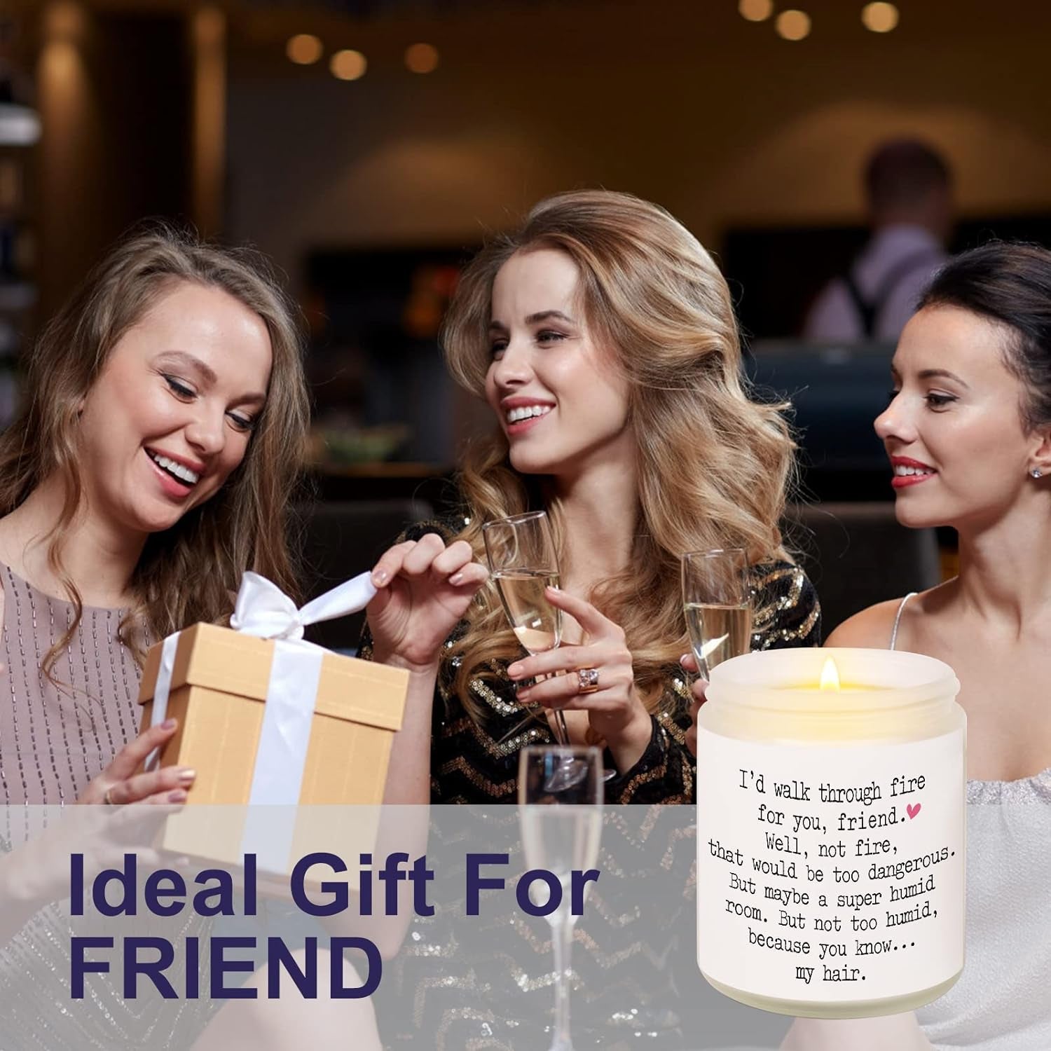 Scented Candles- Friendship Gifts for Women Friends, Best Friends Birt –  Weathered Raindrop